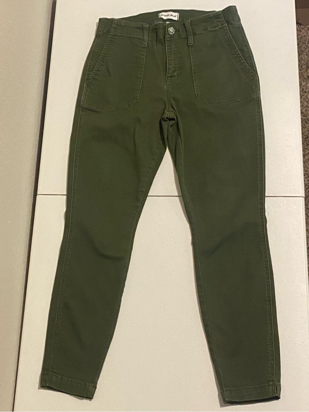 Studio Blue Olive Green High-Rise Utility Pants